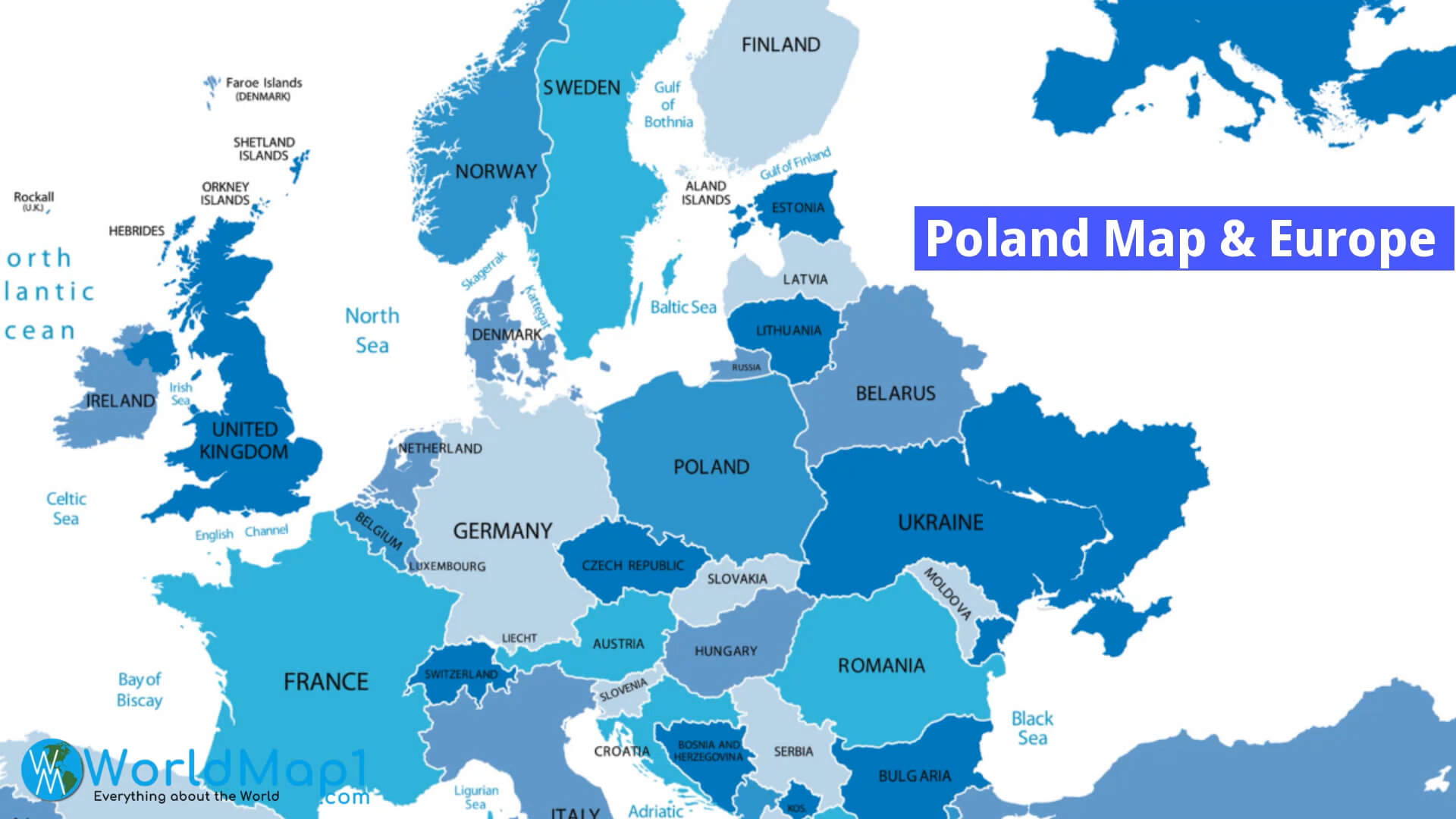 Poland Map and Europe